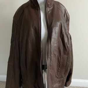 Andrew Marc Brown Leather Jacket